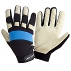 Rękawice ze skóry świńskiej niebiesko-czarne 9[L] - Rękawice ze skóry świńskiej niebiesko-czarne 11[2XL]